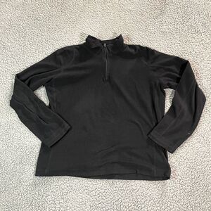 Columbia Fleece  Sweater Women's Half Zip Hiking Outdoor Mock Neck Black Large